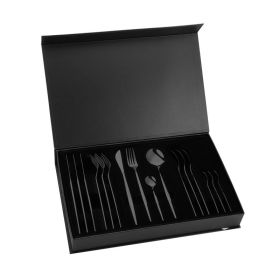 Stainless Steel Portuguese Tableware Steak Knife (Color: Black)